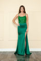 Vestido ajustado con abertura y corpiño de lentejuelas de Poly USA 9176