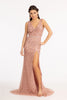 Fitted Sequin Cowl Back Gown by Elizabeth K GL3008 - Long Formal Dresses