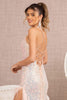 Fitted Sequin Feather Slit Gown by GLS Gloria GL3131 - Long Formal Dresses