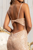 Fitted Sequin Slit Gown by Elizabeth K GL3023 - Long Formal Dresses