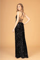 Fitted Sequin V-Neck Slit Gown by Elizabeth K GL3080 - Long Formal Dresses