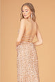 Fitted Sequin V-Neck Slit Gown by Elizabeth K GL3080 - Long Formal Dresses