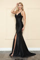 Poly USA 8880 Fitted Shimmer Lace-Up Back Dress