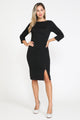 Poly USA 8526 Fitted Short 3/4 Jersey Dress