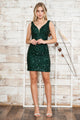 Poly USA 8946 Fitted Short Sleeveless Sequin Dress