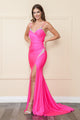 Vestido ajustado sin mangas con pedrería de Poly USA 9042
