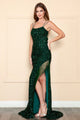 Vestido ajustado sin mangas con flecos y lentejuelas de Poly USA 8982