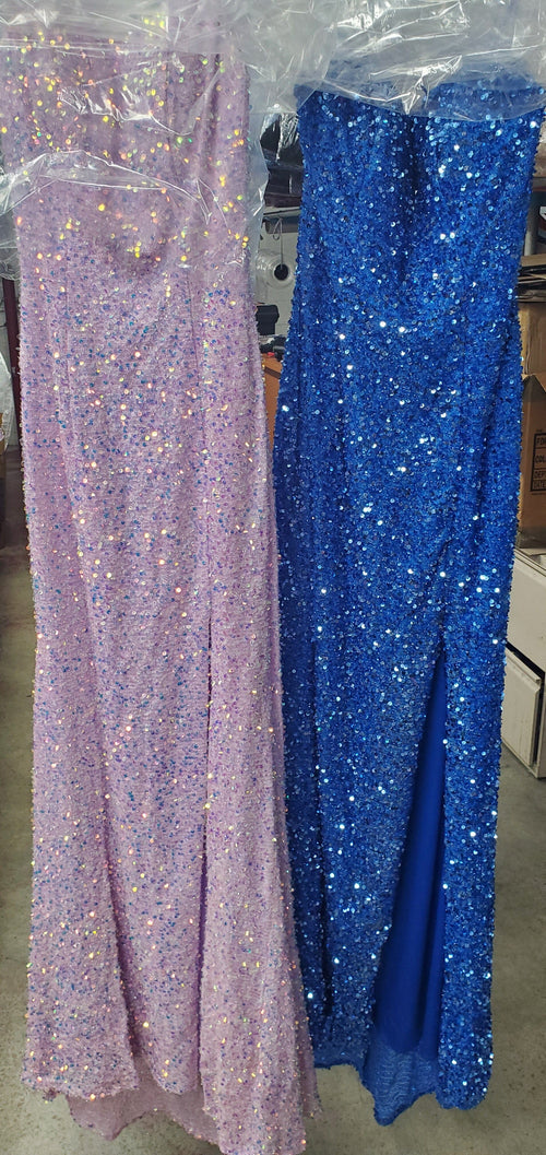 Poly USA 9158 Fitted Sleeveless Sequin Gown