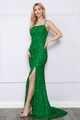 Vestido ajustado sin mangas con lentejuelas de Poly USA 9158