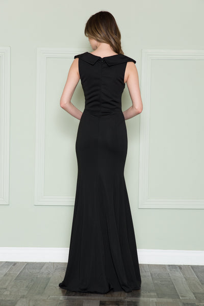 Poly USA 8726 Fitted V-Neck Jersey Gown