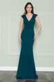 Poly USA 8726 Fitted V-Neck Jersey Gown