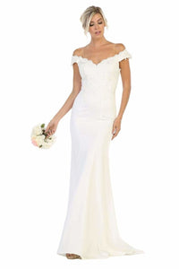 Fitted Wedding Gown - Ivory / 4