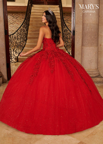 Mary's Bridal MQ1092 Floor Length Sleeve Quinceanera Dress