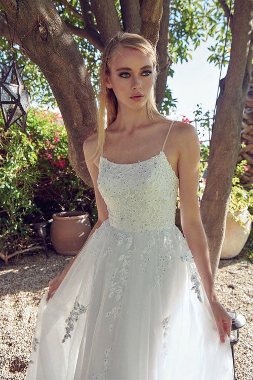 Juliet Off White Long Formal Dresses
