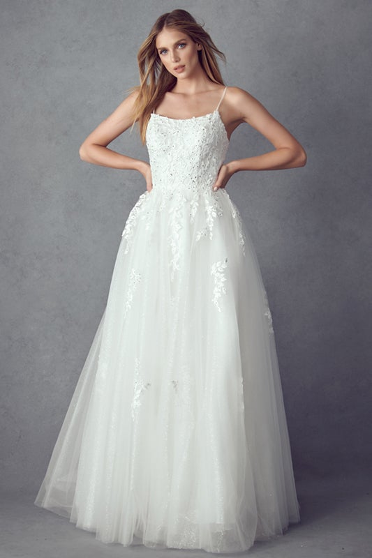 Juliet Off White Long Formal Dresses