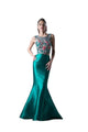 Floral Appliqued Two-Piece Mermaid Gown 2025 Elegant Evening Dress - Prom