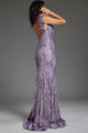 Floral Embellished Fitted One Shoulder Gown by Jovani 37634 - Long Formal Dresses