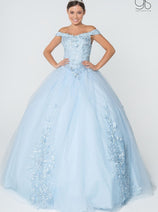 Sweet 16 Birthday Party Dress in Baby Blue by GL2802 Ball Gown