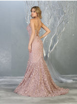 Floral Mermaid Evening Gown