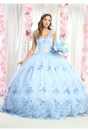 Sweet 16 Birthday Party Dress in Baby Blue Style LK157 Ball Gown