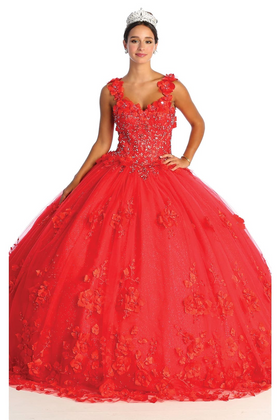 Sweet 16 Birthday Party Dress in Red Style LK157 Ball Gown