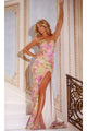Floral Sequin Prom Dress: Jovani 44069 - Multi / Prom