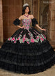 Rachel Allan RQ5002 Floral Tiered Lace Quinceanera Dress