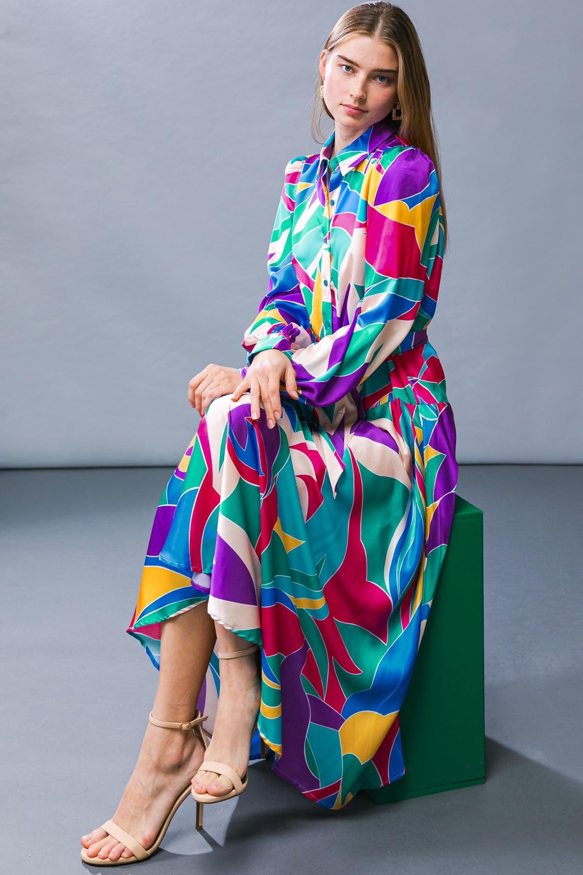 Flying Tomato BLUE FUCHSIA DRESSES