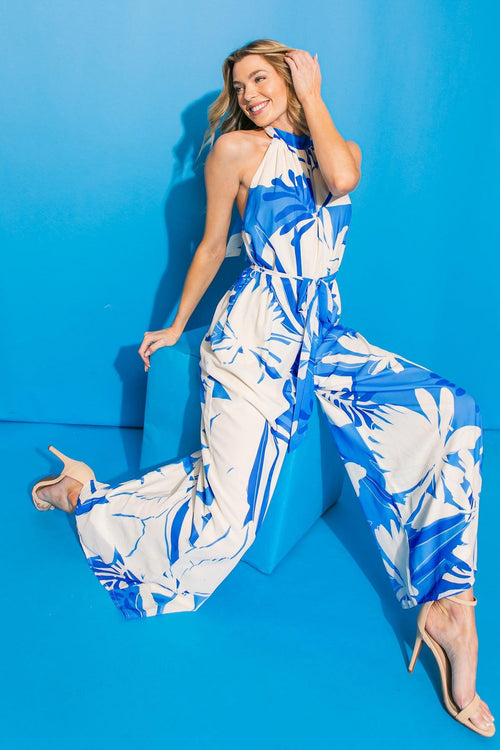 Flying Tomato BLUE/IVORY JUMPSUIT