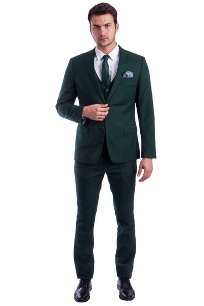 Forest Green Groomsmen Suit for Men & Boys - Perfect for Weddings + Free Tie - Suits