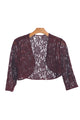 Formal Bolero Long Sleeve Lace Jacket - The Dress Outlet