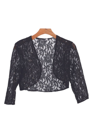 Formal Bolero Long Sleeve Lace Jacket - The Dress Outlet