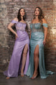 Formal Dress High Slit Ruched Evening Gown By May Queen MQ2115 - SAGE / 4 - Dress