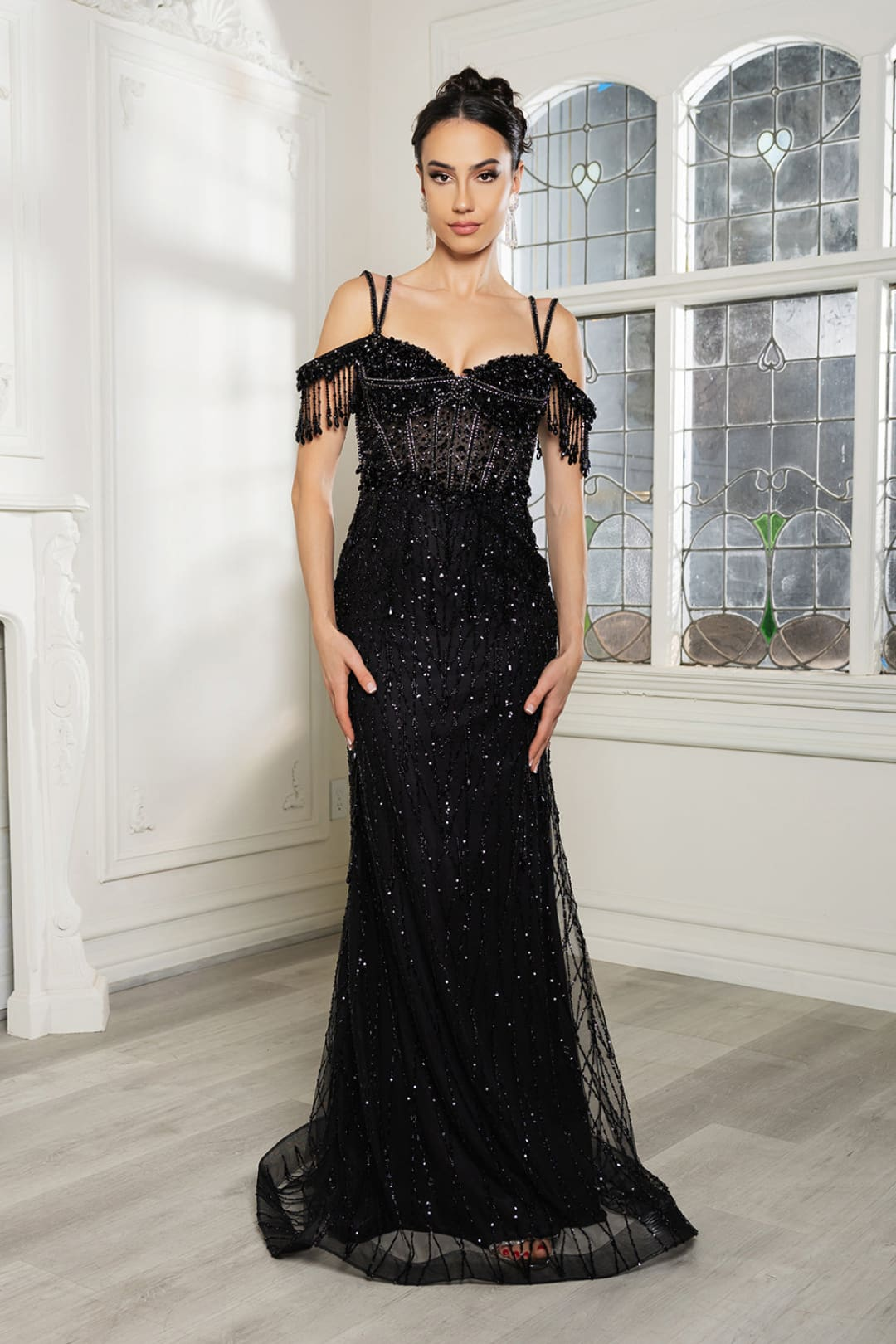 slim fit dress slacks Prom Sweetheart Sheath Gown By Royal Queen RQ8186 main image 0