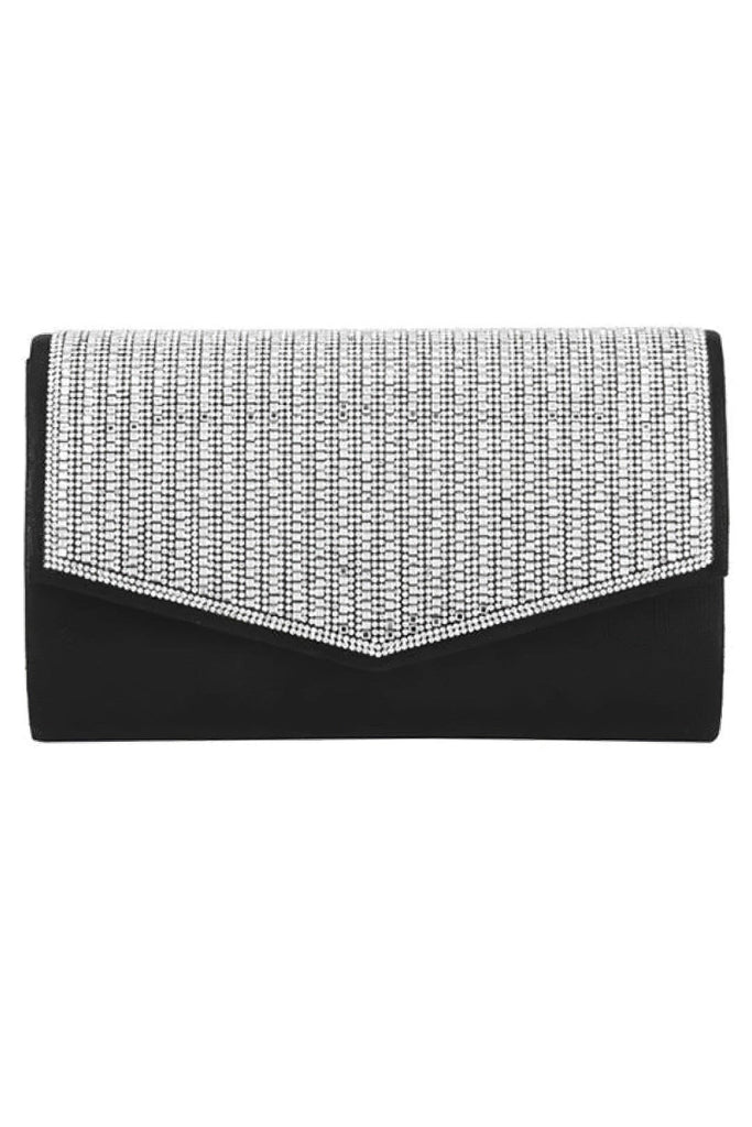 Formal Dress Shops HBG-105036 Rhinestone Studded Envelope Clutch Bag - Accessories