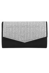 Formal Dress Shops HBG-105036 Rhinestone Studded Envelope Clutch Bag - Accessories