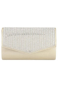 Formal Dress Shops HBG-105036 Rhinestone Studded Envelope Clutch Bag - Accessories