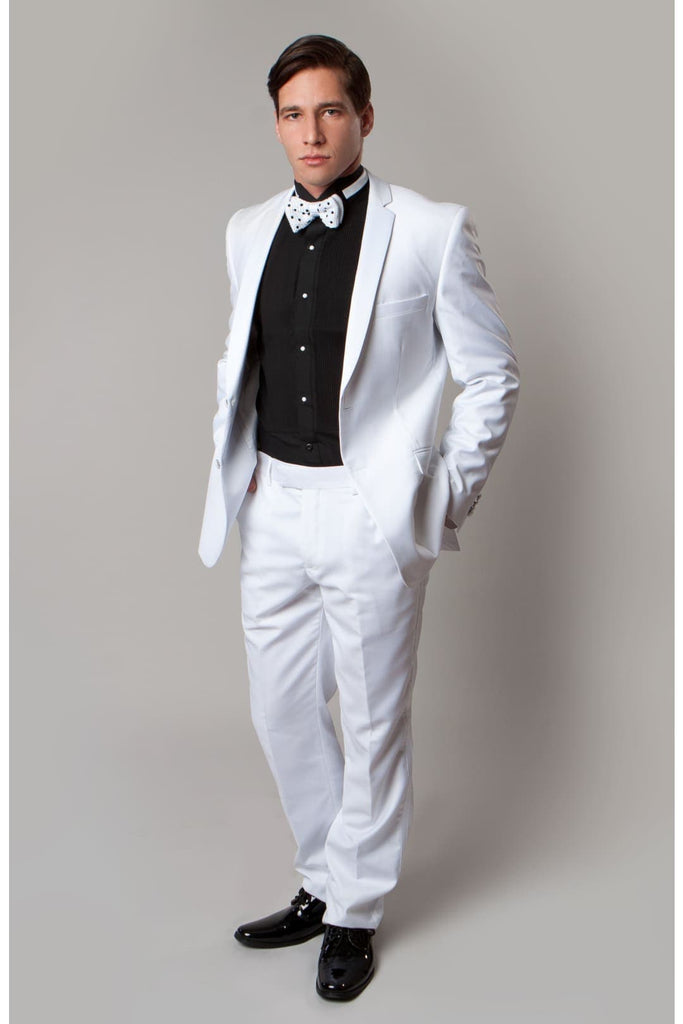 Mens Tuxedo Suit - WHITE / US38S/W32 / EU48S/W42 - Tuxedos