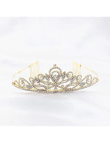 Formal Dress Shops T-1525 Quince Rhinestone Crown Tiara With Comb