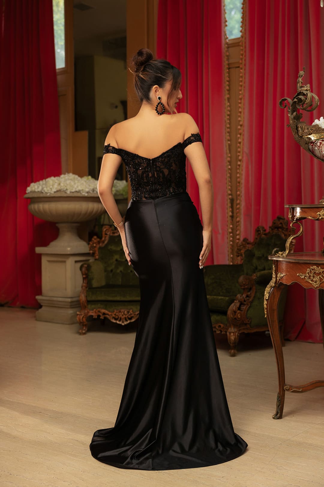 Formal Dress Sleeveless Ruched High Slit Gown By Royal Queen RQ8183 - Dress