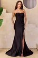 Formal Dress Strapless Sequin Sheath Prom Gown By Amelia Couture 7057 - BLACK / 2 - Dress