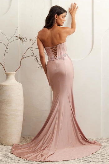 Formal Dress Strapless Sequin Sheath Prom Gown By Amelia Couture 7057 - Dress