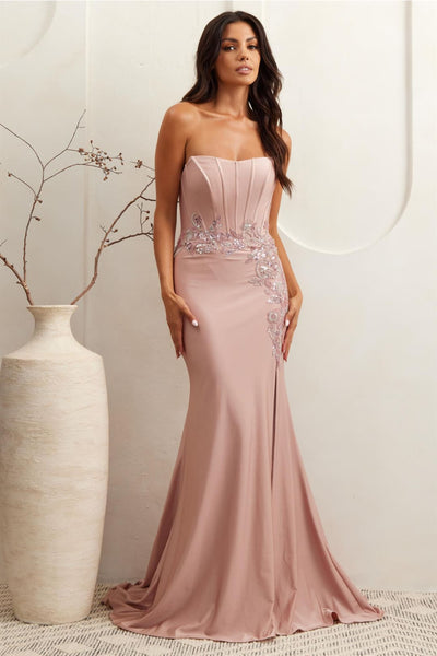 Formal Dress Strapless Sequin Sheath Prom Gown By Amelia Couture 7057 - Dress