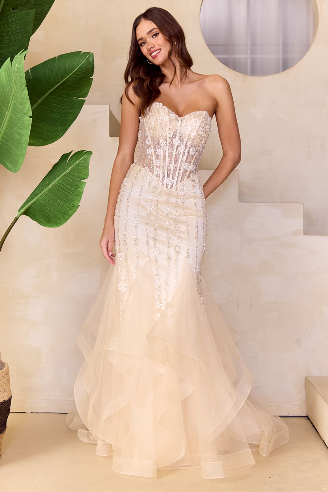 Formal Dress Sweetheart Layered Ruffles Gown By Amelia Couture 8002 - Dress