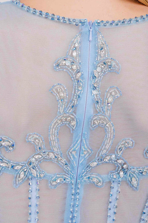 Formal Dress V-Neck Embroidery Pageant Gown By Amelia Couture AG0111 - Dress