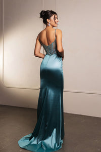 Formal Dress V-Neck Mermaid Evening Gown By May Queen MQ2133 - Dress