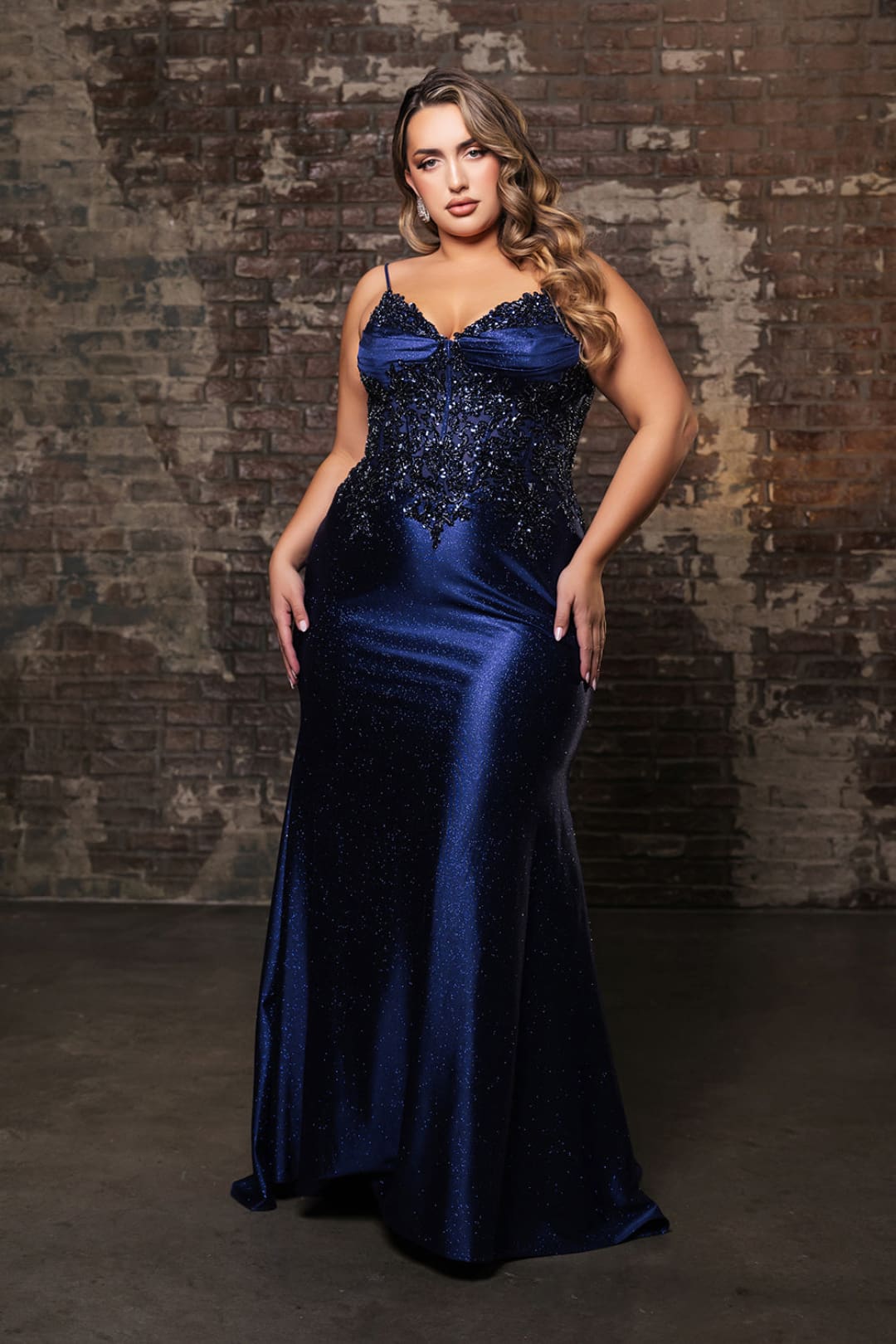 Formal Dress V-Neck Sequin Sleeveless Prom Gown By May Queen MQ2122 - Dress