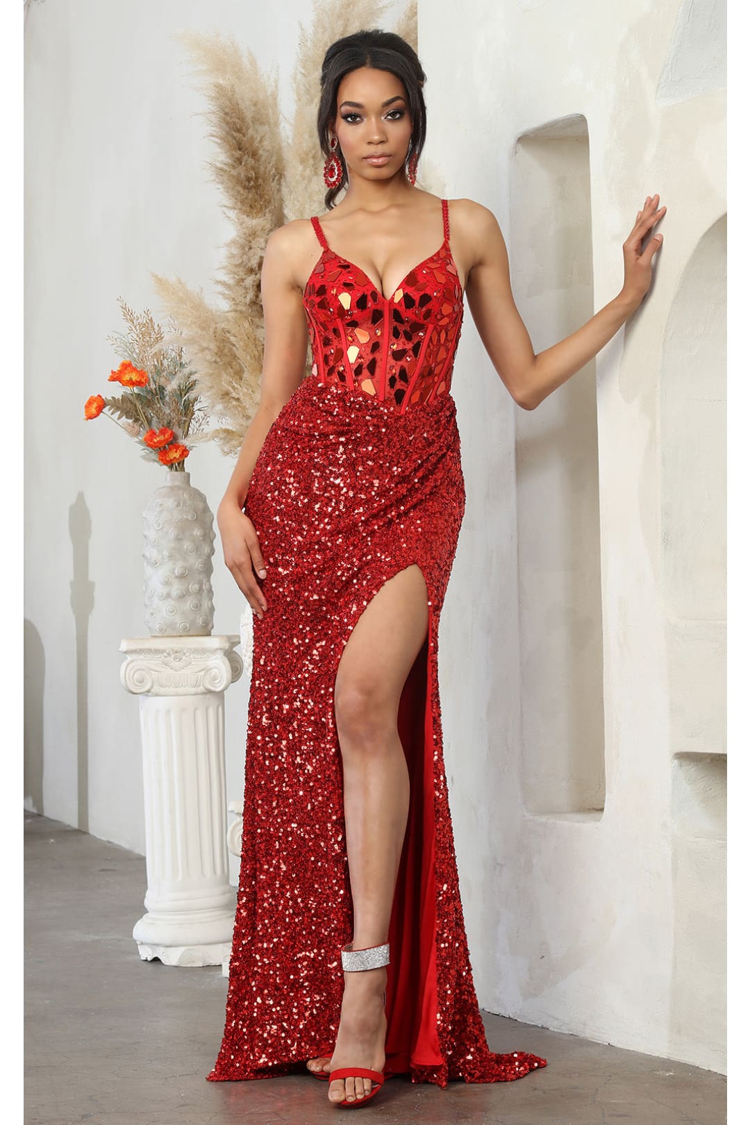 Formal High Slit Gala Gown By Royal Queen RQ8106