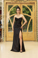 Formal Evening Gown With High Split Strapless Mermaid Prom Dress By May Queen MQ2109 - Dress