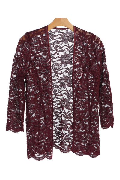 Formal Lace Scallop Edge Jacket - The Dress Outlet